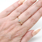 Antique Diamond Ring - Edwardian 14k Yellow Gold .30 CT Natural Old European Cut - Circa 1910s Size 6 3/4 Fine Wedding Engagement Jewelry