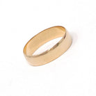 Antique Wedding Band - Edwardian 10k Yellow Gold 4.6 MM Minimalist Stacking Ring - Circa 1900s Era Size 4 3/4 Fine J.R. Wood & Sons Jewelry