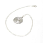 Vintage Mother Necklace - Retro Sterling Silver Round Hearts Charm Pendant - Circa 1970s Era Mom Love Token Mothers Day Gift 70s Jewelry