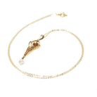 Antique Pearl Lavalier - Edwardian 10k Yellow Gold Natural Gemstone Baroque Seed Pearl Pendant Necklace - Circa 1910s Era Charm Fine Jewelry