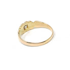 Diamond & Pearl Ring - Art Deco 15k Yellow Gold .09 CT Old Mine Cut - Hallmarked 1935 Birmingham England Size 6 3/4 Fine Statement Jewelry