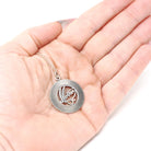 Vintage Mother Necklace - Retro Sterling Silver Round Medallion Charm Pendant - Circa 1970s Era Mom Love Token Mothers Day Gift Jewelry