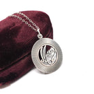 Vintage Mother Necklace - Retro Sterling Silver Round Medallion Charm Pendant - Circa 1970s Era Mom Love Token Mothers Day Gift Jewelry