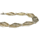 Vintage Filigree Bracelet - Mid Century Cannetille 800 Silver & Gold Wash Hexagonal Swirl Panel Links - Circa 1940s Patina Fashion Jewelry