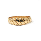Antique Victorian Ring - Vintage 18k Yellow Gold Croissant Shrimp Style Wedding Ring - Hallmarked 1894 Era Size 8 Men's Unisex Fine Jewelry