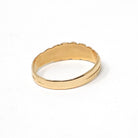 Antique Victorian Ring - Vintage 18k Yellow Gold Croissant Shrimp Style Wedding Ring - Hallmarked 1894 Era Size 8 Men's Unisex Fine Jewelry