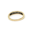 Vintage Orange Blossom Band - Retro 14k Yellow & White Gold Unisex Tapered Wedding Ring - Circa 1970s Size 9 Two Tone Stacking Fine Jewelry