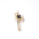Antique Spider Brooch - Edwardian Era 9k Yellow Gold Simulated Purple Amethyst Glass Stones - Circa 1900s Arachnid Pin Fine Insect Accessory
