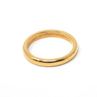 Edwardian Era Ring - Antique 22k Yellow Gold Unadorned 2.6MM Wedding Band - Dated May-31-1905 Size 6 Half Round Engraved Fine Bridal Jewelry