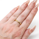 Edwardian Era Ring - Antique 22k Yellow Gold Unadorned 2.6MM Wedding Band - Dated May-31-1905 Size 6 Half Round Engraved Fine Bridal Jewelry