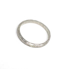 Vintage Wedding Band - Art Deco Era Platinum Engraved Flower Milgrain 2.1 MM Eternity Ring - Dated 1937 Size 4.75 Bridal Floral Fine Jewelry