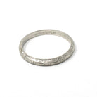 Vintage Wedding Band - Art Deco Era Platinum Engraved Flower Milgrain 2.1 MM Eternity Ring - Dated 1937 Size 4.75 Bridal Floral Fine Jewelry