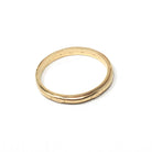 Vintage Wedding Band - Mid Century 14k Yellow Gold Milgrain Stacking Ring - Dated 1948 Size 6 3/4 Art Carved JR Wood Unisex Fine 40s Jewelry