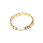Vintage Wedding Band - Mid Century 14k Yellow Gold Milgrain Stacking Ring - Dated 1948 Size 6 3/4 Art Carved JR Wood Unisex Fine 40s Jewelry