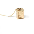 Vintage Money Safe Charm - Mid Century 14k Yellow Gold Vault Pendant Necklace - Circa 1950s Era Dollar Bill Locket Fine Financial Jewelry