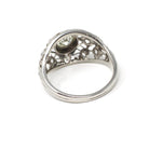 Antique Engagement Ring - Platinum .79 CTW Natural Diamond Anniversary Filigree Band - Circa 1910s Size 5.5 Octagonal Setting Fine Jewelry