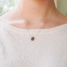 Victorian Hawk's Eye Pendant - Antique 10k Yellow Gold Quartz Seed Pearl Halo Stick Pin Conversion Charm Necklace - Circa 1890s Fine Jewelry