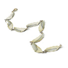 Enamel Leaf Bracelet - Vintage Mid Century Sterling Silver Green Panel Links - Circa 1960s Era Nature Inspired Norway Fine Flora Jewelry