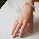 Retro Era Jade Bangle - Vintage 14k Yellow Gold Green Jadeite Hinged Cuff Bracelet - Circa 1960s Era Yuan Man Unity Fine Chinese Jewelry
