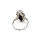 Letter "S" Signet Ring - Retro 10k White Gold Engraved Script Initial Statement - Vintage Circa 1960s Size 6 Fine 60s Scalloped Halo Jewelry