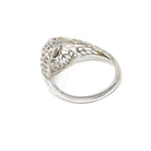 Vintage Diamond Ring - Art Deco 18k White Gold Natural .10 CT Solitaire Engagement - Circa 1930s Size 3 3/4 Hexagonal Filigree Fine Jewelry