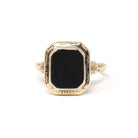 Vintage Bloodstone Ring - Art Deco 10k Yellow Gold Green & Oxblood Red Gemstone - Circa 1930s March Birthstone Size 6 Greek Key Fine Jewelry