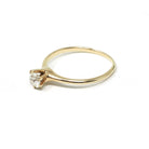 Antique Diamond Ring - Edwardian 14k Yellow Gold .30 CT Natural Old European Cut - Circa 1910s Size 6 3/4 Fine Wedding Engagement Jewelry