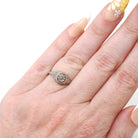Vintage Diamond Ring - Art Deco 18k White Gold Natural .22 CT Solitaire Engagement - Circa 1930s Size 4 3/4 Octagonal Filigree Fine Jewelry