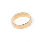 Antique Wedding Band - Edwardian 10k Yellow Gold 4.6 MM Minimalist Stacking Ring - Circa 1900s Era Size 4 3/4 Fine J.R. Wood & Sons Jewelry