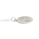 Vintage Mother Necklace - Retro Sterling Silver Round Hearts Charm Pendant - Circa 1970s Era Mom Love Token Mothers Day Gift 70s Jewelry