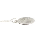 Vintage Mother Necklace - Retro Sterling Silver Round Hearts Charm Pendant - Circa 1970s Era Mom Love Token Mothers Day Gift 70s Jewelry