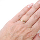 Vintage Wedding Band - Mid Century 14k Yellow Gold 2.0 MM Half Round Stacking Ring - Circa 1960s Era Size 5 1/4 Fine Signed Jabel Jewelry