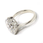 Diamond Cluster Ring - Estate 14k White Gold Natural Diamond Pear Shape - Modern Circa 2000s Era Size 3 3/4 Engagement Halo Fine Jewelry
