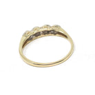 Vintage Diamond Band - Mid Century 14k Yellow & White Gold .03 CTW Wedding Ring - Circa 1950s Size 7 1/4 Fine Two Tone Fine Bridal Jewelry