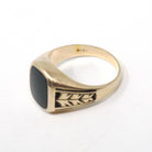 Vintage Bloodstone Ring - Art Deco 10k Yellow Gold Dark Green Red Gemstone Men's Unisex Statement - Vintage 1920s Size 9 3/4 Fine Jewelry