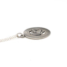 Vintage Mother Necklace - Retro Sterling Silver Round Medallion Charm Pendant - Circa 1970s Era Mom Love Token Mothers Day Gift Jewelry
