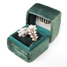 Diamond Bypass Ring - Modern Estate 14k Yellow White Gold 2.29 CTW Flower Star Spray Cocktail Statement - Circa 1990s Size 5.5 Fine Jewelry