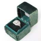 Art Deco Diamond Ring - Vintage Platinum 1.05 CTW Natural Gemstones - Circa 1920s Era Handmade Geometric Cluster Size 5 1/4 Fine 20s Jewelry