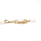 Antique Cameo Lavalier - Edwardian 10k Yellow Gold Carved Pink Shell Baroque Pearls Charm Pendant - Circa 1910s Era Necklace Fine Jewelry