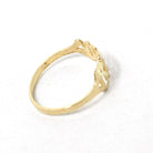 Vintage "Baby" Ring - Estate 10k Yellow Gold Textured Child Pet Name Band - Circa 1990s Era Size 3 3/4 Petite Dainty Newborn Fine Jewelry