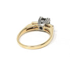Mid Century Diamond Ring - Vintage 14k Yellow & White Gold Natural Sapphires Engagement - Circa 1940s Size 3 Two Tone Illusion Fine Jewelry