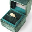 Vintage "R" Signet Ring - Mid Century 10k Yellow Gold Engraved Initial Script Letter - Circa 1940s Era Size 1 Petite Midi Pinky Fine Jewelry