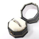 Art Deco Band - Vintage 14k White Gold Orange Blossom Engraved Design Ring - Circa 1930s Size 4 3/4 Wedding Bridal Fine Statement Jewelry