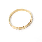 Eternity Flower Band - Estate 14k Yellow Gold Floral Stacking Wedding Ring - Modern Era Size 12 Nature Inspired Dainty Bridal Fine Jewelry