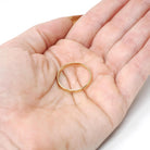 Antique Wedding Band - Edwardian 18k Yellow Gold 2.75mm Stacking Unadorned Ring - Circa 1910s Era Size 8 3/4 Comfort Fit Fine Bridal Jewelry
