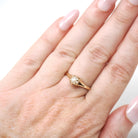 Cultured Pearl Ring - Edwardian 10k Rosy Yellow Gold Crown Basket Setting - Antique Circa 1910s Era Solitaire Size 6 Minimalist Fine Jewelry