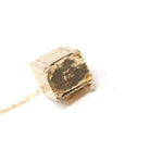 Money Safe Charm - Mid Century 14k Yellow Gold Pendant Vault Necklace - Vintage Circa 1950s Era Kinetic Moveable Handle Fine 50s Jewelry