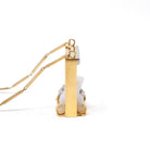 Vintage Horse Necklace - Retro 14k Yellow Gold Natural Jadeite Jade Figural Pendant - Circa 1970's Era Diamond Accented Animal Fine Jewelry