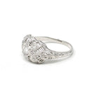 Art Deco Diamond Ring - Vintage 19k White Gold .25 CTW Filigree Engagement - Circa 1930s Era Bridal Size 5 3/4 Octagonal Fine Jewelry