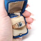 Montana Sapphire Ring - Vintage 14k Yellow & White Gold Natural Blue Gem Engagement - Circa 1960s Size 11 Two Tone Men's Unisex Fine Jewelry
